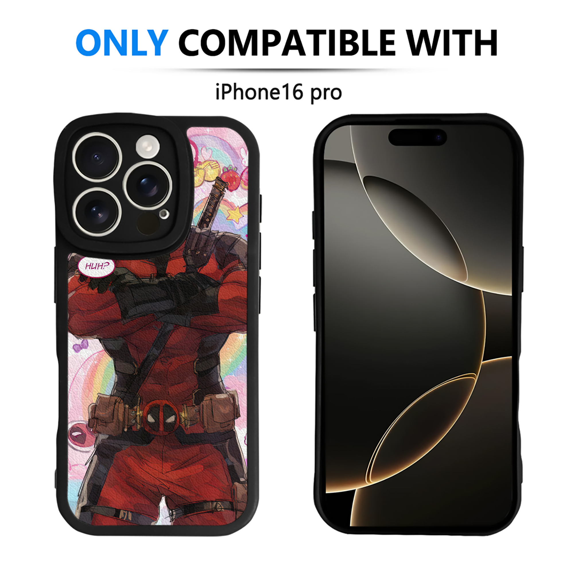 （画像用） Deadpool デッドプール 【iPhone 16シリーズ対応】シリコンスマホケース（レザー調） 材質：シリコン